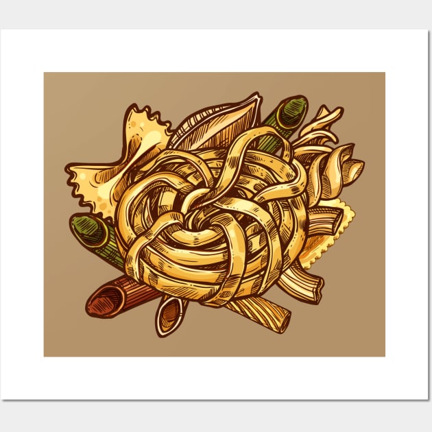 Italian Pasta Wall Art by NewWorldIsHere
